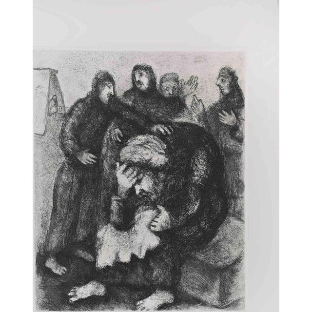 Etching on Montval wove paper, realized by Marc Chagall in 1931-39 and published by Tériade in 1956. Belongs to the series...