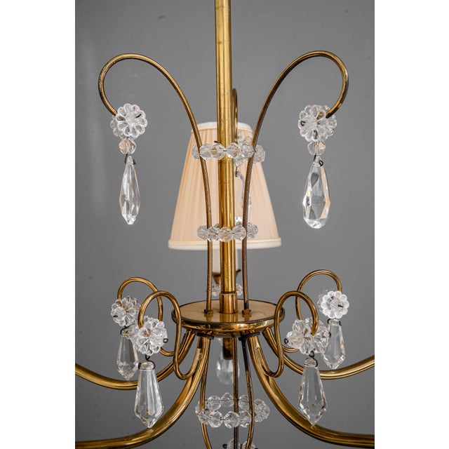 Metal Vintage Chandelier by Rupert Nikoll, 1960s For Sale - Image 7 of 18