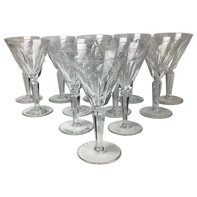 Transparent Waterford Sheila Cut Wine Glasses - Set of 12 For Sale - Image 8 of 8