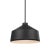 Clean Line Metal Shade 1 Lt. Pendant Featuring A Deep Matte Black Finish With A White Interior. With 1-60 Watt Max, Edison...