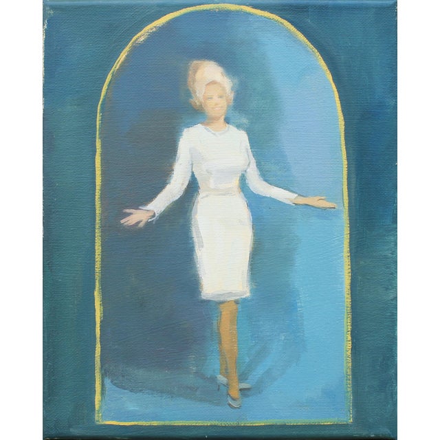 Teal "Just Because I'm a Woman" Contemporary Portrait of Dolly Parton Giclee Print by Michelle Farro For Sale - Image 8 of 8