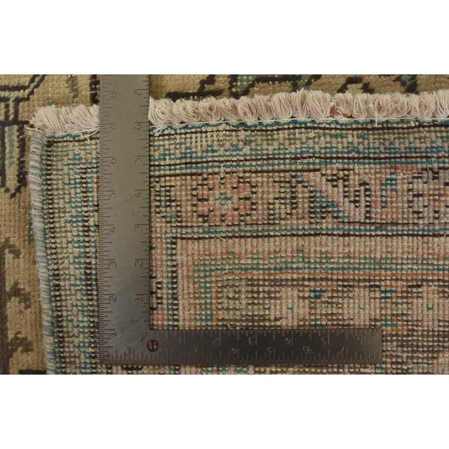 Tabriz Rug 9’8” X 12’9” Pink Wool Vintage Distressed Hand-Knotted Carpet For Sale - Image 15 of 15
