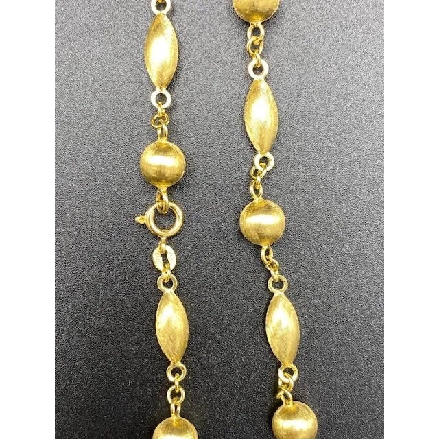 Contemporary The Andorra: Outstanding Italian Station Necklace in Yellow Gold For Sale - Image 3 of 5