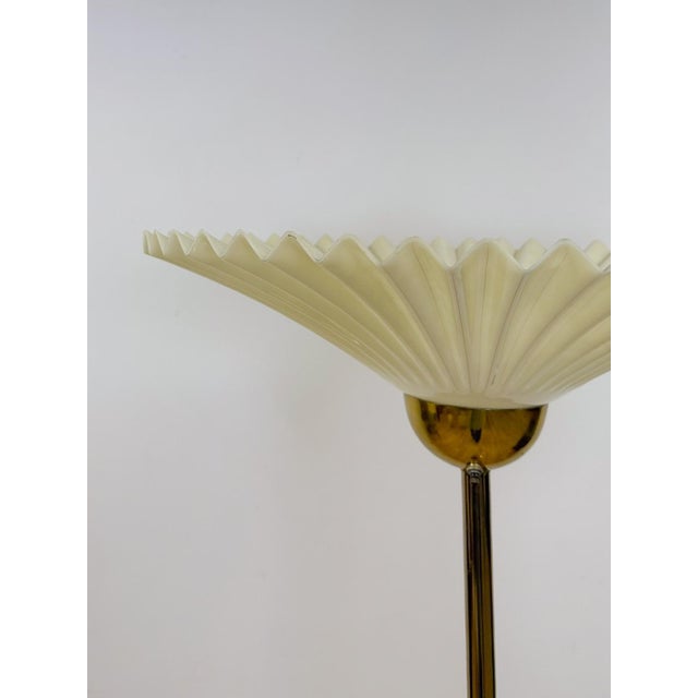 Mid 20th Century Vintage Brass Torchiere Floor Lamp Mid-Century Modern Hollywood Regency Style For Sale - Image 5 of 6