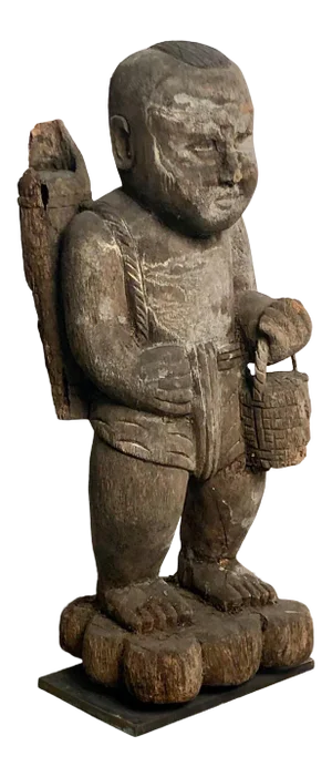 1900 Antique Southeast Asian Workman Carving