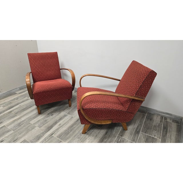 Vintage Lounge Chairs by Jindrich Halabala, 1940s, Set of 2 For Sale - Image 12 of 15