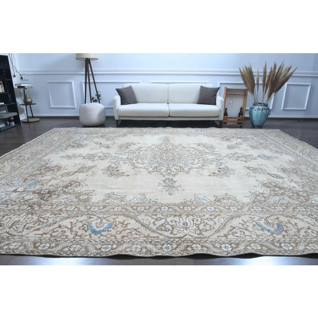 Vintage Persian Hand-Knotted area rug is a semi-antique vintage area rug. The '70s Eastern region of Anatolian's unique...