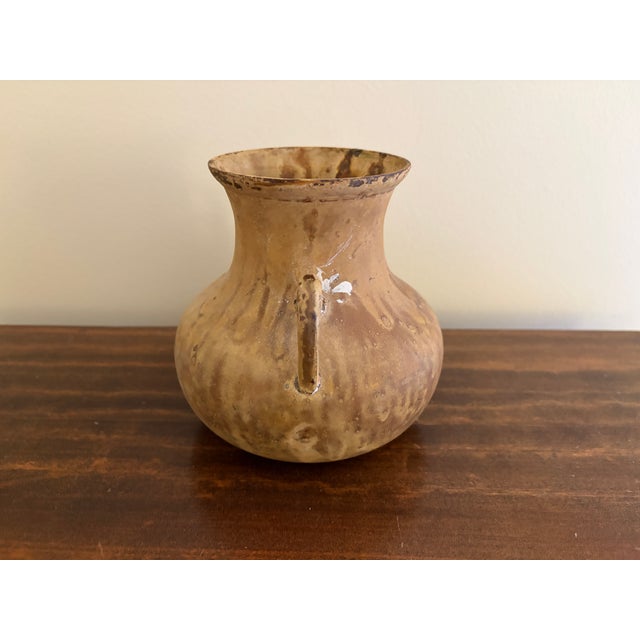 Brown Vintage Greco-Roman Style Amphora Vase With Weathered Terracotta Finish For Sale - Image 8 of 9