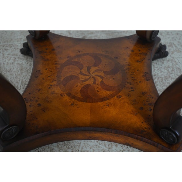 Theodore Alexander Burl Wood Swirling Teardrops Center Table For Sale - Image 15 of 18
