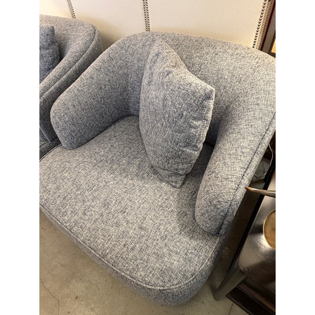 Wood Matteo Nunziati Custom Made Italian Rubelli Velour Armchairs a Pair For Sale - Image 7 of 8