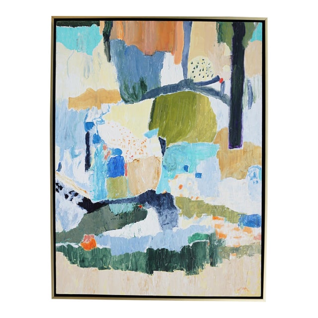"Every Picture Tells a Story" Abstract Painting by Laurie MacMillan, Framed For Sale