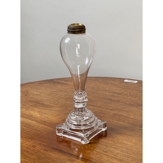 Attributed Boston & Sandwich Pressed Glass Boudoir Fluid Lamp, Circa 1850 For Sale - Image 4 of 9