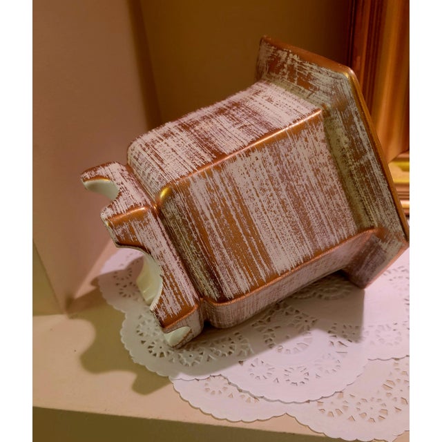 Vintage Royal Haeger Art Pottery Planter in Brushed Gold~1980s Chinoiserie, Hollywood Regency Style For Sale - Image 9 of 9