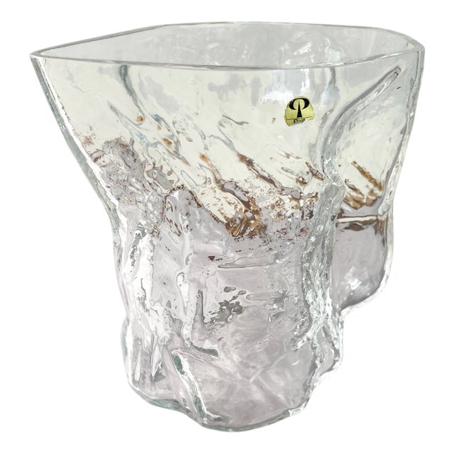 Mid-Century Rocky Ice Crystal Glass Alaska Jug from Peill & Putzler, Germany, 1970s For Sale