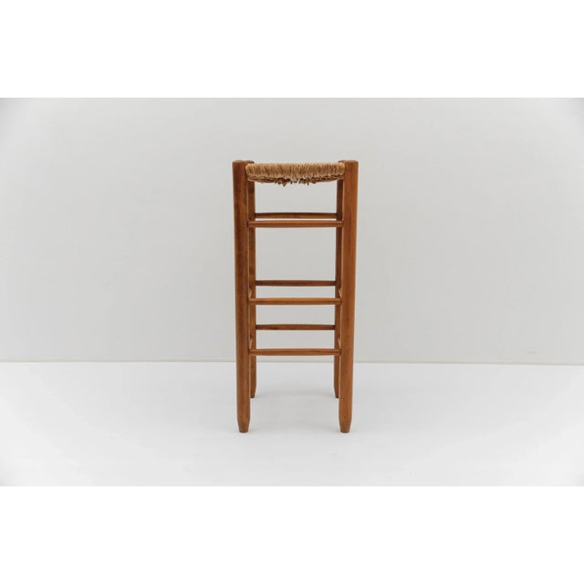 Mid-Century Bar Stools in Wood and Bast, Italy, 1960s, Set of 6 For Sale - Image 10 of 18