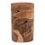 Organic Teak Fragment Drum Side Table For Sale