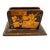 Antique 1920's Pyrography Wood Letter Holder, Hand-Burned Desk Organizer For Sale