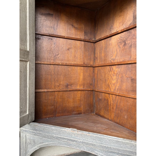 Late 19th Century Antique Painted Swedish Corner Cabinet For Sale - Image 5 of 8