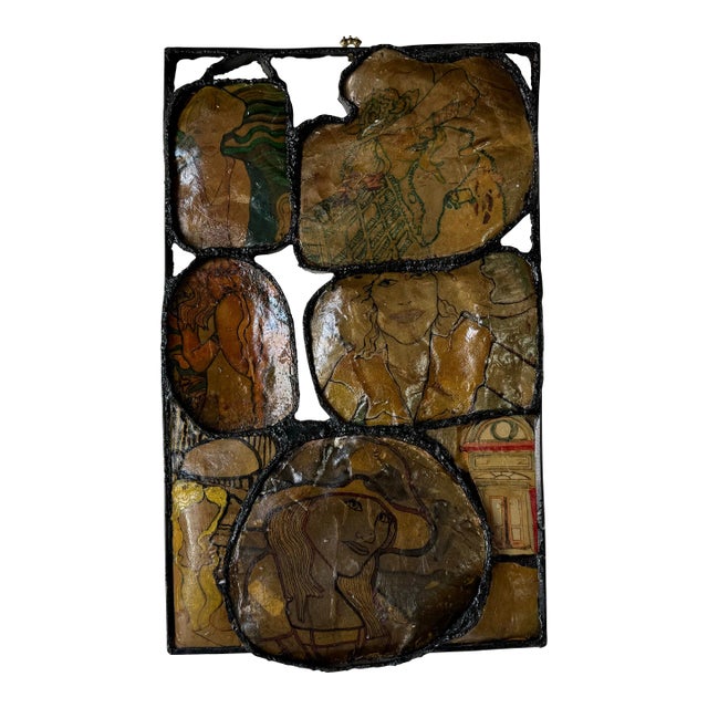 1970s Vintage Mixed Media Brutalist Wall Art Sculpture Artwork For Sale