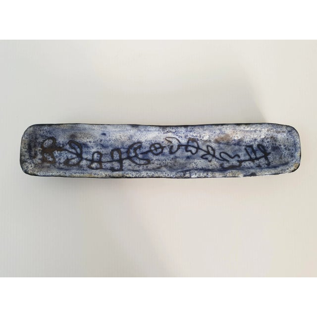 French Ceramic Vide Poche in the Style of Jean Rivier, 1950s For Sale - Image 4 of 8