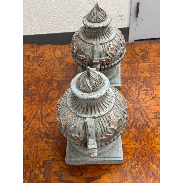 Neoclassical Style Decorative Faux Urns, Pair For Sale In San Francisco - Image 6 of 12