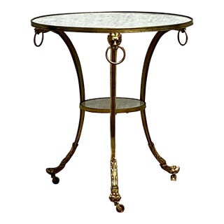 Vintage Regency Marble Top Gueridon Table For Sale