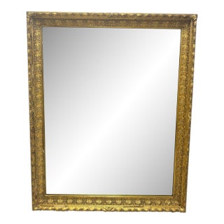 French 18th Century Louis XVI Classical Carved and Gilt Large Mirror For Sale