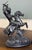 Gray Antique French Pair of Patinated Spelter Sculptures Knights on Horseback For Sale - Image 8 of 16