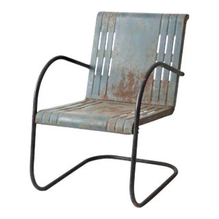 MId-Century Metal Patio Chair For Sale