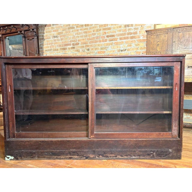 American Early 20th Century Glass Display Cabinet For Sale - Image 3 of 11