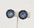 Vintage Signed Ledo Faux-Aquamarine & Faux-Sapphire Clip Earrings - 2 Pieces For Sale - Image 9 of 9