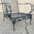 Mid 20th Century Vintage Salterini Style Art Nouveau Wrought Iron Garden Seating & Table, 4 Pieces, Attributed For Sale - Image 9 of 17