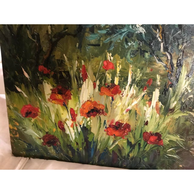1950s Oil Painting of a Garden Walk For Sale - Image 11 of 12