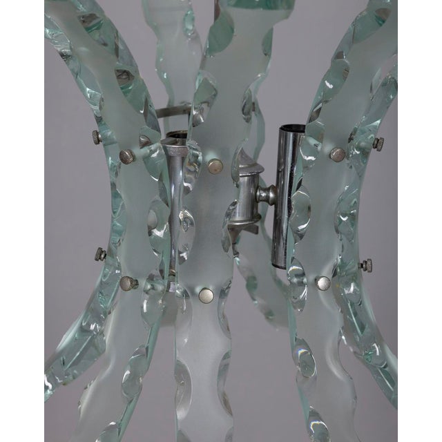 Vintage Worked Glass Chandelier from Zeroquattro, 1970s For Sale - Image 4 of 10