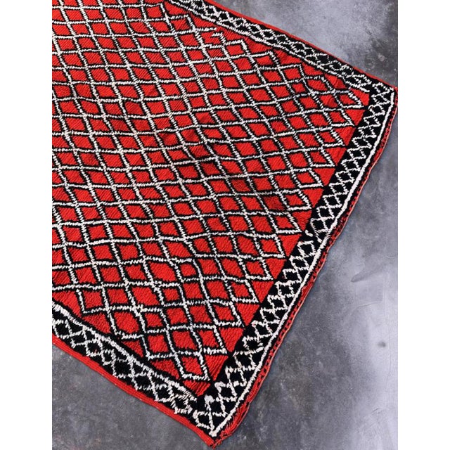 1980s Moroccan Red Handwoven Rug - 11.7 X 6.7 Ft For Sale - Image 4 of 7