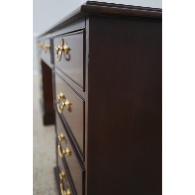 1980s Councill Craftsmen Attributed Mahogany Kneehole File Credenza For Sale - Image 13 of 16