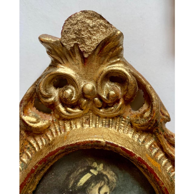 Vintage Miniature Florentine Gilded Framed Art Collection Set of 3