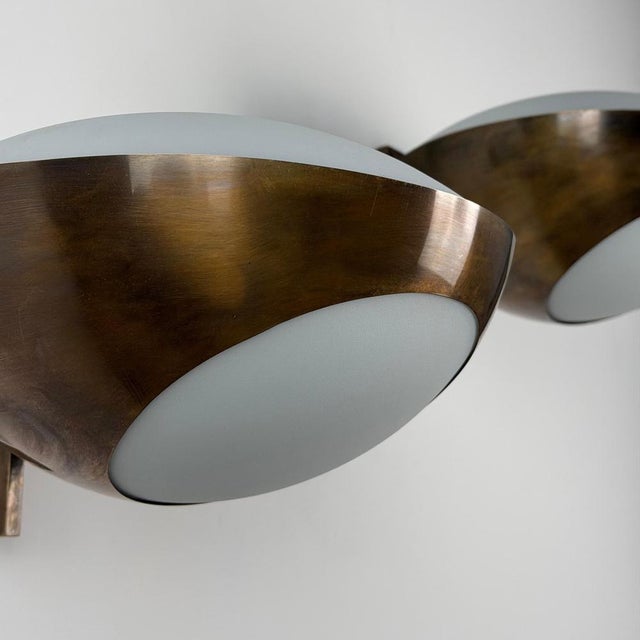 Metal Model 1963 Brass Wall Lights by Max Ingrand for Fontana Arte, 1960s, Set of 2 For Sale - Image 7 of 18