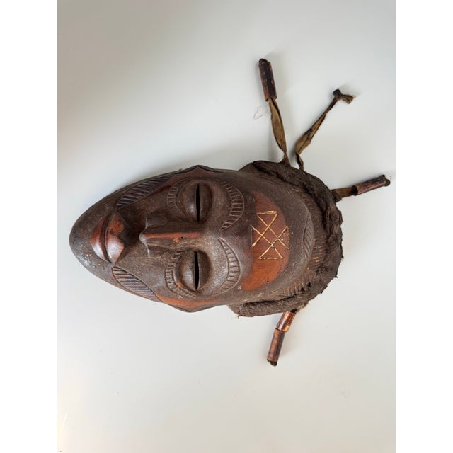 Vintage Hand-Carved African Tribal Mask For Sale - Image 9 of 11