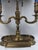 Wildwood Vintage Brass Bouillotte Style Two-Light Table Lamp With Black Tole Shade and Gilt Decoration For Sale - Image 17 of 18
