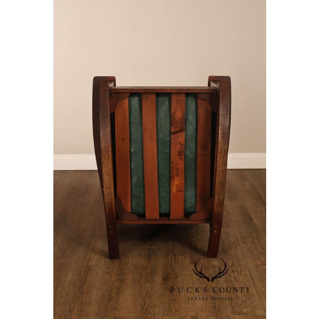Limbert Arts & Crafts Antique Mission Oak Lounge Chair And Rocking Chair For Sale - Image 18 of 18