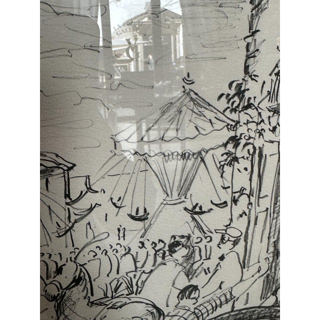 Lithograph by Mario Cortiello from 1968 entitled "la festa del patrono" signed in pencil and numbered with an edition of...