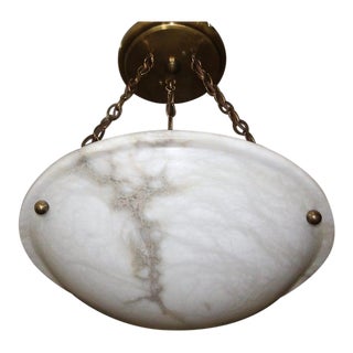French Directoire Style Alabaster Chandelier Pendant Light For Sale