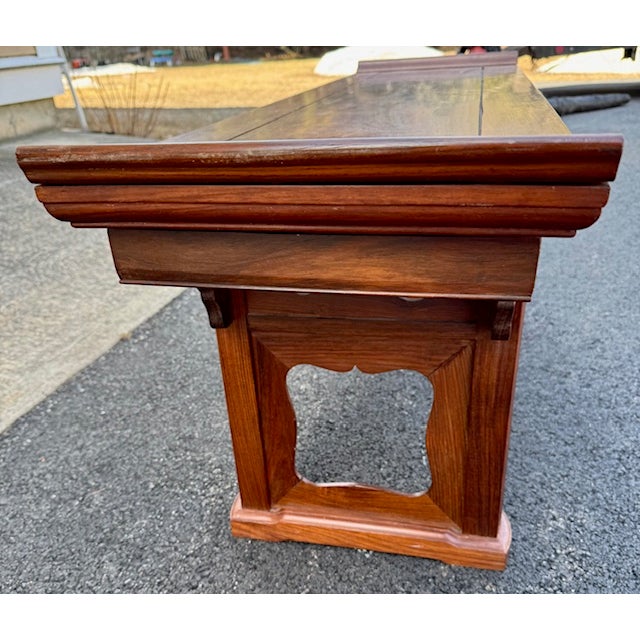 Late 20th Century Asian Rosewood Bench or Low Table For Sale - Image 4 of 10
