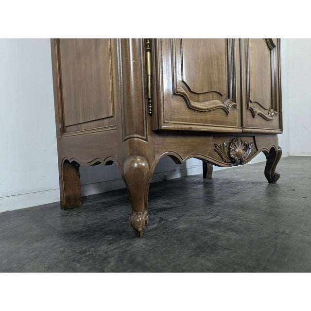 Louis XV Style Cherrywood Display Cabinet For Sale - Image 6 of 7