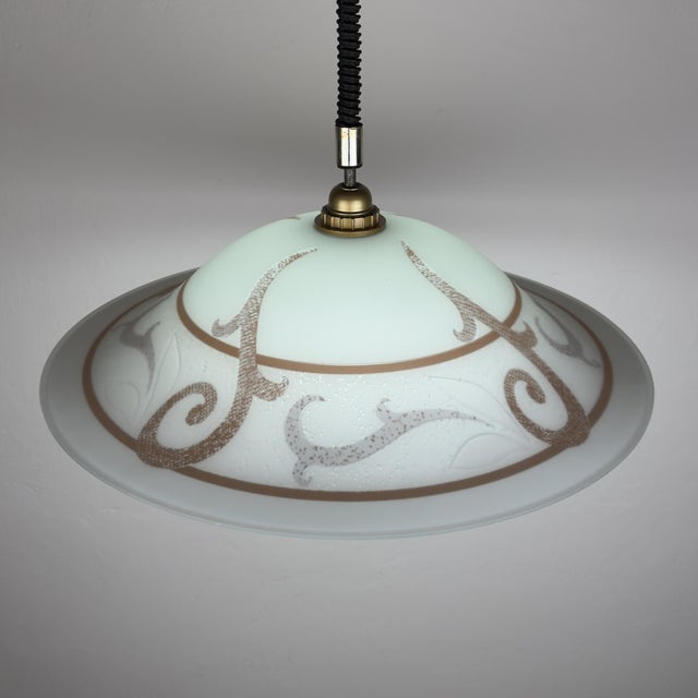 Vintage Glass Pendant Lamp, Italy, 1970s For Sale - Image 4 of 18