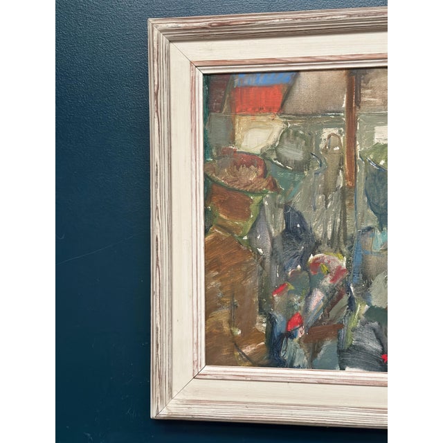 Original Swedish Oil on Canvas – “City Motif with People” by Sven Fritiof Teodor Grandin – Signed – Vintage & Framed – 56...