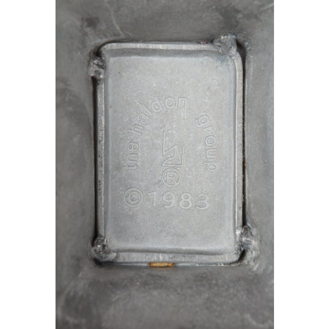 Metal 1983 Haldon Group Aluminum Footed Sunflower Basket Pedestal Compote For Sale - Image 7 of 9