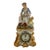 Antique Carl Thieme Dresden Porcelain Mantel Clock Figural Pastoral Woman Lamb Germany 1890s-1900s For Sale