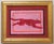 Contemporary Tiger Minimalism Folk Art Pop Art Pink Raspberry Red Orange Burgundy Original Oil Painting by Clleo Plowdeneo Plowden For Sale - Image 3 of 5